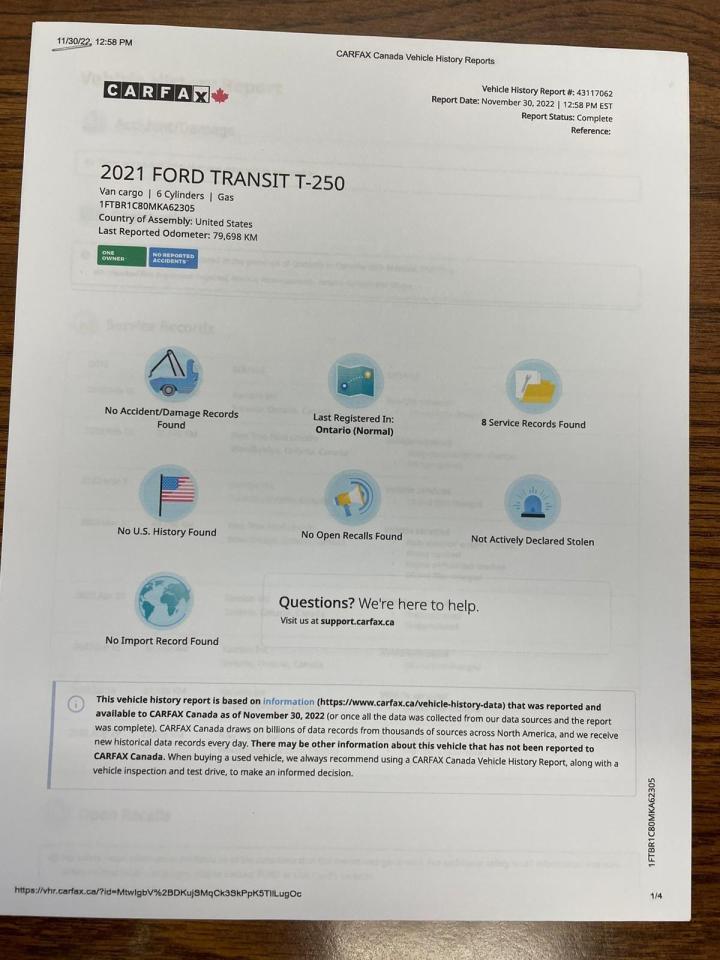 2021 Ford Transit T-250 148" Med Rf 9070 GVWR RWD clean car fax - Photo #2