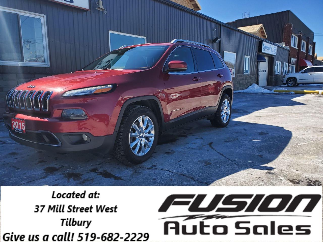 Used 2015 Jeep Cherokee LIMITED-V6-4X4-LEATHER-NAVIGATION-SUNROOF3.2 for sale in Tilbury, ON