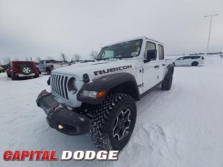 This Jeep Gladiator delivers a Regular Unleaded V-6 3.6 L engine powering this Automatic transmission. WHEELS: 17 X 7.5 POLISHED BLACK ALUMINUM, TRANSMISSION: 8-SPEED AUTOMATIC -inc: Transmission Skid Plate, Selec-Speed Control, TRAILER TOW PACKAGE -inc: Trailer Hitch Zoom, Class IV Hitch Receiver, Heavy-Duty Engine Cooling, 240-Amp Alternator.* This Jeep Gladiator Features the Following Options *QUICK ORDER PACKAGE 24R RUBICON -inc: Engine: 3.6L Pentastar VVT V6 w/ESS, Transmission: 8-Speed Automatic , REDICAL INSTRUMENT PANEL BEZELS, MOPAR SPRAY-IN BEDLINER, GVWR: 2834 KG (6250 LBS) (STD), ENGINE: 3.6L PENTASTAR VVT V6 W/ESS (STD), COLD WEATHER GROUP -inc: Heated Steering Wheel, Front Heated Seats, Leather-Wrapped Steering Wheel, BRIGHT WHITE, BODY-COLOUR 3-PIECE HARD TOP -inc: Freedom Panel Storage Bag, Rear Window Defroster, Manual Rear Sliding Window, BLACK, LEATHER-FACED SEATS W/RUBICON & UTILITY GRID -inc: Full-Length Premium Armrests, Leather-Wrapped Park Brake Handle, Leather-Wrapped Shift Knob, Premium Door Trim Panel, Rear Seat Armrest w/Cupholders, 4.10 REAR AXLE RATIO (STD).* Why Buy From Us? *Thank you for choosing Capital Dodge as your preferred dealership. We have been helping customers and families here in Ottawa for over 60 years. From our old location on Carling Avenue to our Brand New Dealership here in Kanata, at the Palladium AutoPark. If youre looking for the best price, best selection and best service, please come on in to Capital Dodge and our Friendly Staff will be happy to help you with all of your Driving Needs. You Always Save More at Ottawas Favourite Chrysler Store* Stop By Today *Live a little- stop by Capital Dodge Chrysler Jeep located at 2500 Palladium Dr Unit 1200, Kanata, ON K2V 1E2 to make this car yours today!