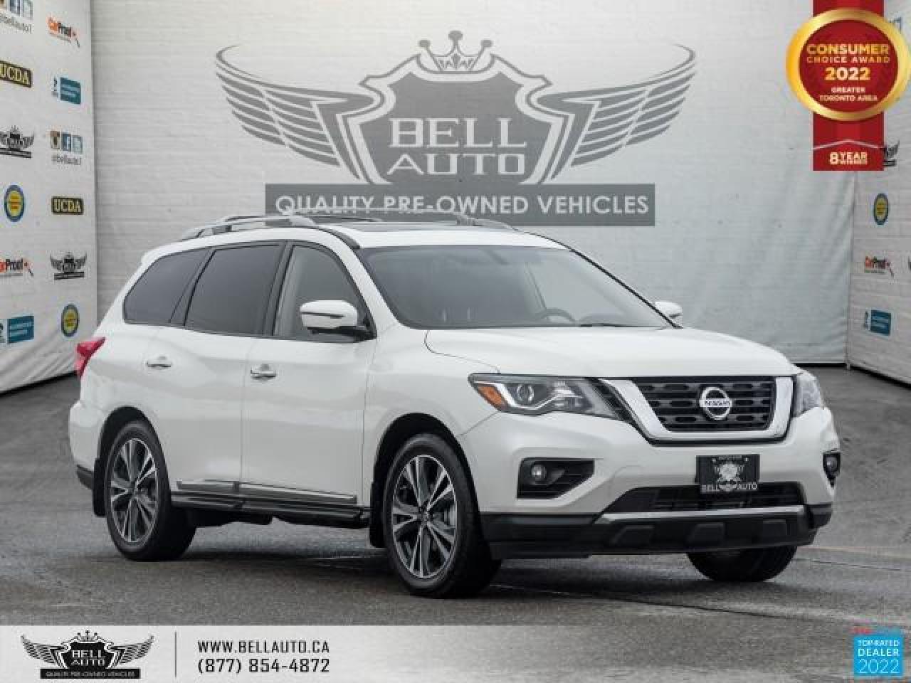 2019 Nissan Pathfinder Platinum, 7Pass, BackUpCam, Navi, DualRoof, Leather,DVDPlayer, CVT, NoAccident Photo1
