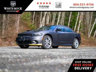 <br> <br>  If youre shopping for family sedan transportation thats also plenty of fun, this Dodge Charger may be just the right car for you. <br> <br>Blending muscle car styling with modern performance and technology, this Dodge Charger is a full-size sedan with attitude. It delivers even more performance than you might expect given its level of comfort and day-to-day usability. From the driver seat to the backseat, this Dodge Charger was crafted to provide the ultimate in high-performance comfort and road-ready confidence.<br> <br> This granite crystal metallic sedan  has a 8 speed automatic transmission and is powered by a  300HP 3.6L V6 Cylinder Engine.<br> <br> Our Chargers trim level is GT. This Charger GT steps things up with sport-tuned suspension, Satin Carbon aluminum wheels, remote engine start, rear parking sensors, mobile hotspot internet access, and other amazing standard features such as power-adjustable front seats with lumbar support, a leather-wrapped steering wheel, proximity keyless entry with push button start, dual-zone front climate control, a 6-speaker Alpine audio system, and an upgraded 8.4-inch infotainment screen powered by Uconnect 4C, with Apple CarPlay, Android Auto, and USB mobile projection. This vehicle has been upgraded with the following features: Sport Suspension,  Aluminum Wheels,  Remote Start,  4g Wi-fi,  Apple Carplay,  Android Auto,  Proximity Key. <br><br> <br/>    Incentives expire 2024-04-30.  See dealer for details. <br> <br>New Vehicle purchases at White Rock Dodge ( DL# 40754) are subject to Fees Totaling $899 Documentation (Government Levies - as per FCA Canada) plus $500 finance placement fee and All Applicable Taxes. <br><br>Our history of continued excellence is backed by putting your interests at the forefront to help you find the vehicle you need. Were conveniently located at 3050 King George Blvd in Surrey. Our team of automotive experts look forward to meeting and serving you! DL# 40754 o~o