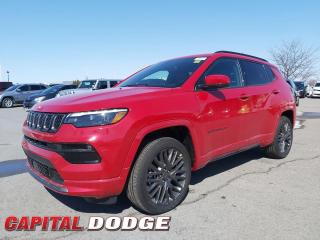 This Jeep Compass delivers a Intercooled Turbo Regular Unleaded I-4 2.0 L engine powering this Automatic transmission. TRANSMISSION: 8-SPEED AUTOMATIC (STD), TIRES: 235/45R19 BSW AS, REDLINE PEARL.*This Jeep Compass Comes Equipped with These Options *RADIO: UCONNECT 5 NAV W/10.1 DISPLAY, MONOTONE PAINT APPLICATION -inc: Body-Colour Roof, ENGINE: 2.0L DOHC I-4 DI TURBO (STD), BLACK, PREMIUM LEATHER-FACED BUCKET SEATS -inc: Front Ventilated Seats, Wheels: 18 x 7 Painted Diamond Cut Aluminum, Vinyl Door Trim Insert, Transmission w/Driver Selectable Mode and Autostick Sequential Shift Control, Towing Equipment -inc: Trailer Sway Control, Systems Monitor, Strut Front Suspension w/Coil Springs.* Why Buy From Us? *Thank you for choosing Capital Dodge as your preferred dealership. We have been helping customers and families here in Ottawa for over 60 years. From our old location on Carling Avenue to our Brand New Dealership here in Kanata, at the Palladium AutoPark. If youre looking for the best price, best selection and best service, please come on in to Capital Dodge and our Friendly Staff will be happy to help you with all of your Driving Needs. You Always Save More at Ottawas Favourite Chrysler Store* Visit Us Today *A short visit to Capital Dodge Chrysler Jeep located at 2500 Palladium Dr Unit 1200, Kanata, ON K2V 1E2 can get you a reliable Compass today!