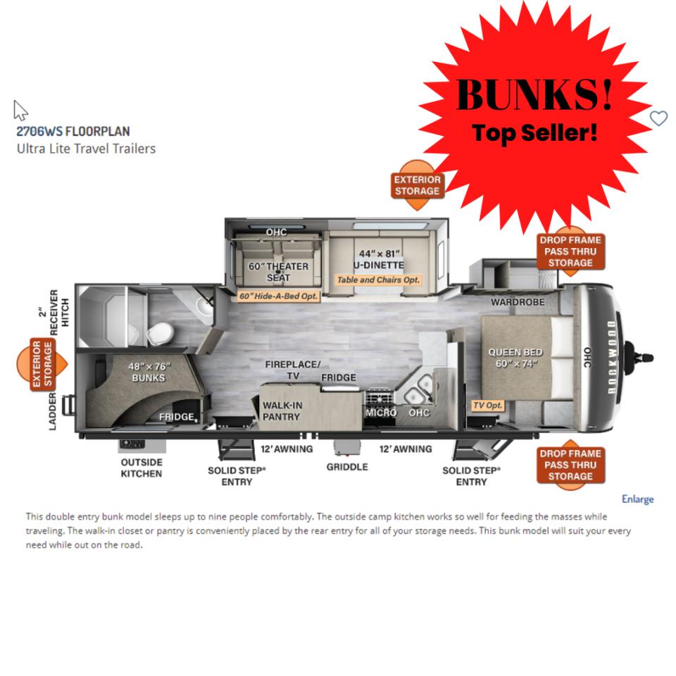 2023 Rockwood Ultralite 2706 ON ORDER- ULTRALITE 2706