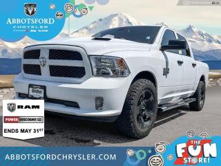 <br> <br>  This 2023 Ram 1500 Classic is the truck to have, thanks to its incredible powertrain and a well-appointed interior. <br> <br>The reasons why this Ram 1500 Classic stands above its well-respected competition are evident: uncompromising capability, proven commitment to safety and security, and state-of-the-art technology. From its muscular exterior to the well-trimmed interior, this 2023 Ram 1500 Classic is more than just a workhorse. Get the job done in comfort and style while getting a great value with this amazing full-size truck. <br> <br> This bright white Crew Cab 4X4 pickup   has a 8 speed automatic transmission and is powered by a  305HP 3.6L V6 Cylinder Engine.<br> <br> Our 1500 Classics trim level is Express. This Ram 1500 Express features upgraded aluminum wheels, front fog lamps and USB connectivity, along with a great selection of standard features such as class II towing equipment including a hitch, wiring harness and trailer sway control, heavy-duty suspension, cargo box lighting, and a locking tailgate. Additional features include heated and power adjustable side mirrors, UCconnect 3, cruise control, air conditioning, vinyl floor lining, and a rearview camera. This vehicle has been upgraded with the following features: Aluminum Wheels,  Heavy Duty Suspension,  Tow Package,  Power Mirrors,  Rear Camera. <br><br> View the original window sticker for this vehicle with this url <b><a href=http://www.chrysler.com/hostd/windowsticker/getWindowStickerPdf.do?vin=1C6RR7KG1PS520682 target=_blank>http://www.chrysler.com/hostd/windowsticker/getWindowStickerPdf.do?vin=1C6RR7KG1PS520682</a></b>.<br> <br/> Total  cash rebate of $13890 is reflected in the price. Credit includes up to 20% MSRP.  6.49% financing for 96 months. <br> Buy this vehicle now for the lowest weekly payment of <b>$193.58</b> with $0 down for 96 months @ 6.49% APR O.A.C. ( taxes included, Plus applicable fees   ).  Incentives expire 2024-07-02.  See dealer for details. <br> <br>Abbotsford Chrysler, Dodge, Jeep, Ram LTD joined the family-owned Trotman Auto Group LTD in 2010. We are a BBB accredited pre-owned auto dealership.<br><br>Come take this vehicle for a test drive today and see for yourself why we are the dealership with the #1 customer satisfaction in the Fraser Valley.<br><br>Serving the Fraser Valley and our friends in Surrey, Langley and surrounding Lower Mainland areas. Abbotsford Chrysler, Dodge, Jeep, Ram LTD carry premium used cars, competitively priced for todays market. If you don not find what you are looking for in our inventory, just ask, and we will do our best to fulfill your needs. Drive down to the Abbotsford Auto Mall or view our inventory at https://www.abbotsfordchrysler.com/used/.<br><br>*All Sales are subject to Taxes and Fees. The second key, floor mats, and owners manual may not be available on all pre-owned vehicles.Documentation Fee $699.00, Fuel Surcharge: $179.00 (electric vehicles excluded), Finance Placement Fee: $500.00 (if applicable)<br> Come by and check out our fleet of 80+ used cars and trucks and 130+ new cars and trucks for sale in Abbotsford.  o~o
