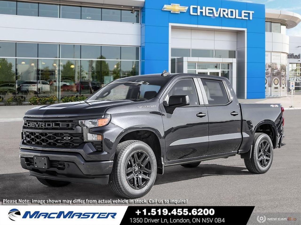 New 2023 Chevrolet Silverado 1500 Custom TURBO | 4X4 | REMOTE START | SPRAY ON BEDLINER | ONSTAR | WIFI HOTSPOT for sale in London, ON