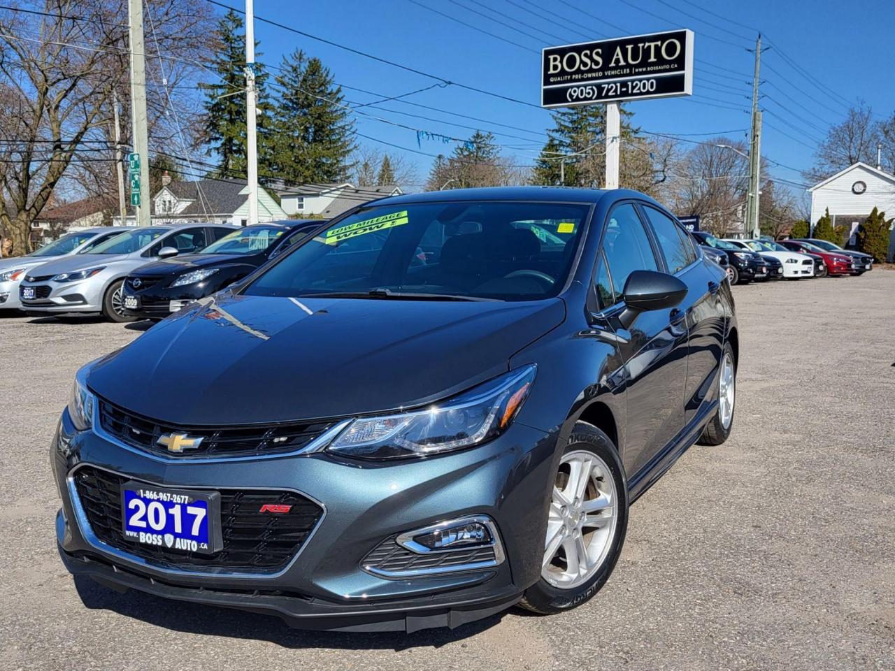 <p><span style=font-family: Segoe UI, sans-serif; font-size: 18px;>***LOW MILEAGE***GREAT CONDITION BLACK ON BLACK CHEVROLET SEDAN W/ EXCELLENT MILEAGE, EQUIPPED W/ THE VERY FUEL EFFICIENT 4 CYLINDER 1.4L ECOTECH TURBO ENGINE, LOADED W/ REAR-VIEW CAMERA, HEATED SEATS, FACTORY REMOTE CAR START, APPLE AND ANDROID CAR PLAY, TINTED WINDOWS, BLUETOOTH CONNECTION, ON-STAR ASSIST, POWER LOCKS/WINDOWS AND MIRRORS, KEYLESS/PROXIMITY ENTRY, PUSH BUTTON START, CRUISE CONTROL, AUTOMATIC HEADLIGHTS, AIR CONDITIONING, WARRANTIES AND MORE! This vehicle comes certified with all-in pricing excluding HST tax and licensing. Also included is a complimentary 36 days complete coverage safety and powertrain warranty, and one year limited powertrain warranty. Please visit our website at www.bossauto.ca today!</span></p>