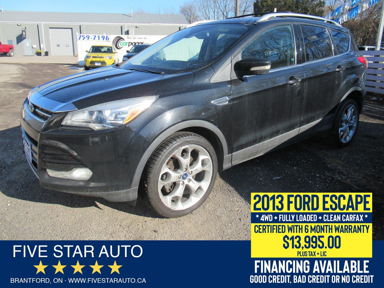 2013 Ford Escape TITANIUM 4WD *Clean Carfax* Certified + Warranty