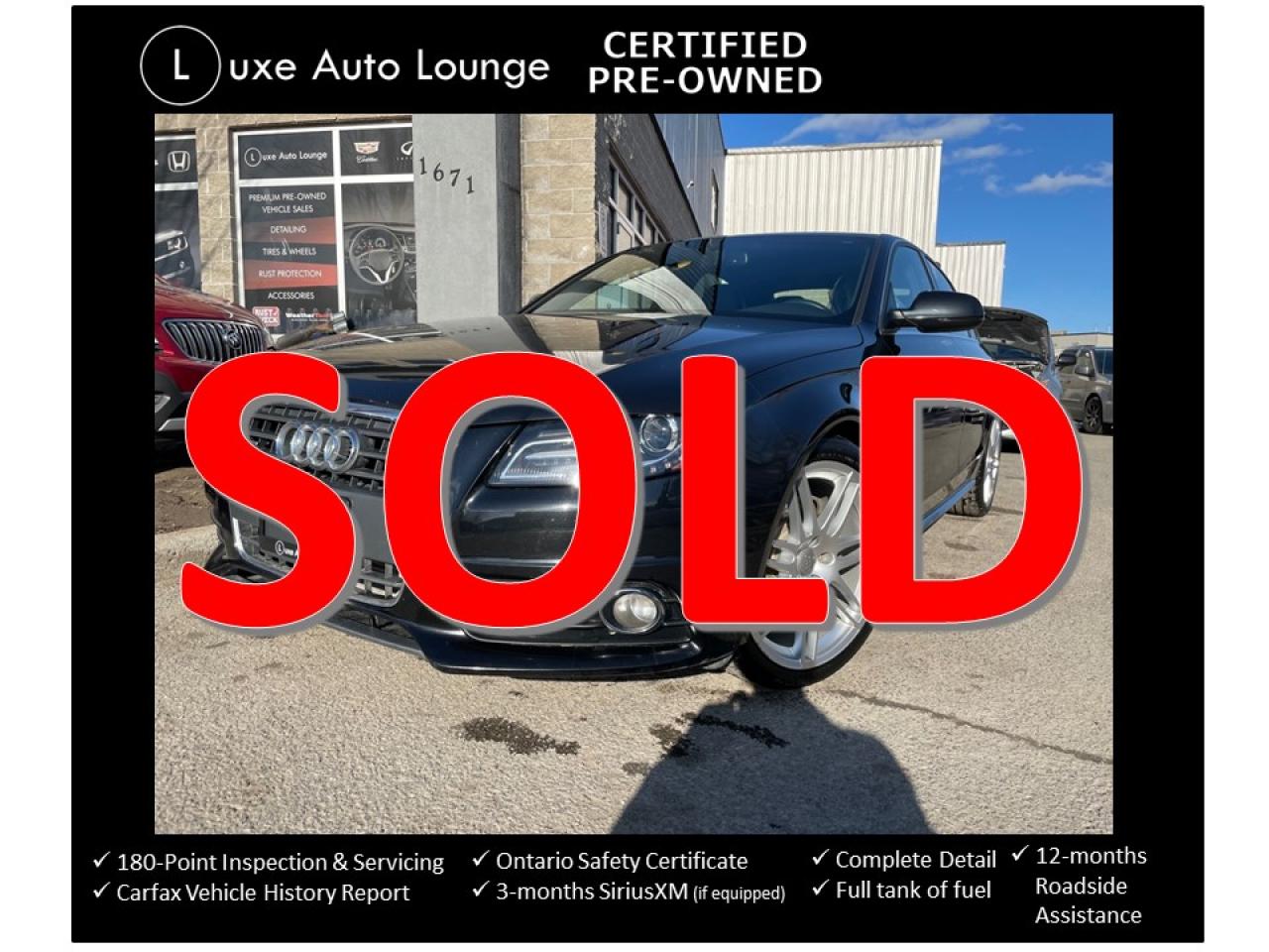 2012 Audi A4 S-LINE!! ONLY 61K!!! 6SPD, B&O STEREO, SUNROOF!!!!