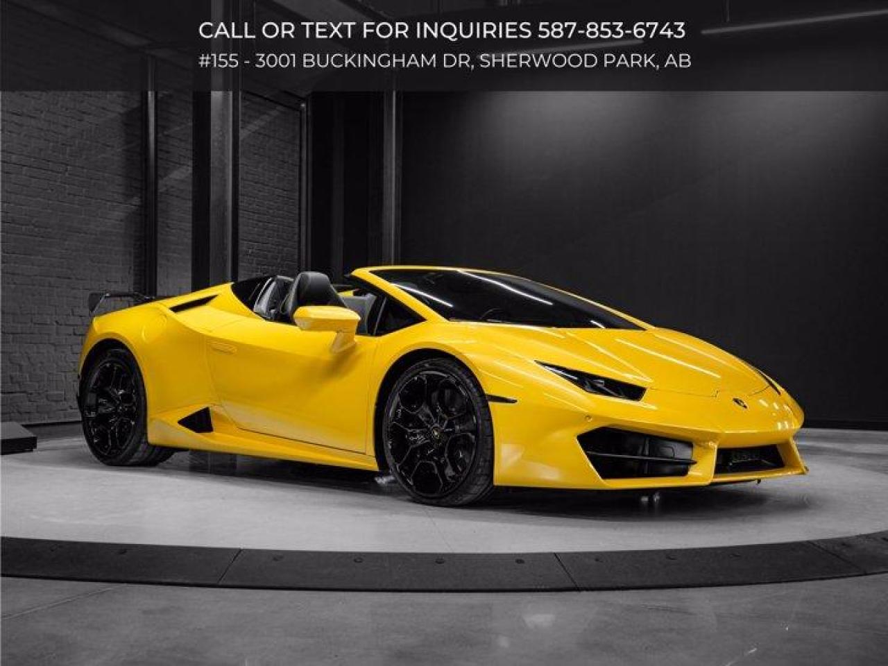 Used 2017 Lamborghini Huracan Spyder LP 580-2 | Teckno Pack | Rims Giano 20in | Titanium for sale in Sherwood Park, AB