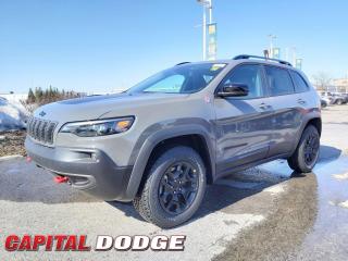 This Jeep Cherokee boasts a Intercooled Turbo Premium Unleaded I-4 2.0 L engine powering this Automatic transmission. TRANSMISSION: 9-SPEED AUTOMATIC W/ACTIVE DRIVE II (STD), STING-GREY, QUICK ORDER PACKAGE 2ZK TRAILHAWK -inc: Engine: 2.0L DOHC I-4 DI Turbo w/ESS, Transmission: 9-Speed Automatic w/Active Drive II.* This Jeep Cherokee Features the Following Options *ENGINE: 2.0L DOHC I-4 DI TURBO W/ESS (STD), BLACK, PREMIUM LEATHER-FACED BUCKET SEATS, Wheels: 17 x 7.5 Black Aluminum, Vinyl Door Trim Insert, Valet Function, Upfitter Switches, Trunk/Hatch Auto-Latch, Trip Computer, Transmission w/Driver Selectable Mode, AUTOSTICK Sequential Shift Control and Oil Cooler, Tracker System.* Why Buy From Us? *Thank you for choosing Capital Dodge as your preferred dealership. We have been helping customers and families here in Ottawa for over 60 years. From our old location on Carling Avenue to our Brand New Dealership here in Kanata, at the Palladium AutoPark. If youre looking for the best price, best selection and best service, please come on in to Capital Dodge and our Friendly Staff will be happy to help you with all of your Driving Needs. You Always Save More at Ottawas Favourite Chrysler Store* Visit Us Today *Come in for a quick visit at Capital Dodge Chrysler Jeep, 2500 Palladium Dr Unit 1200, Kanata, ON K2V 1E2 to claim your Jeep Cherokee!