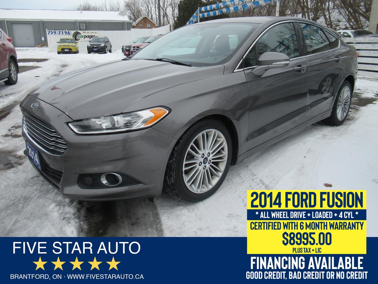 2014 Ford Fusion SE AWD - Certified w/ 6 Month Warranty
