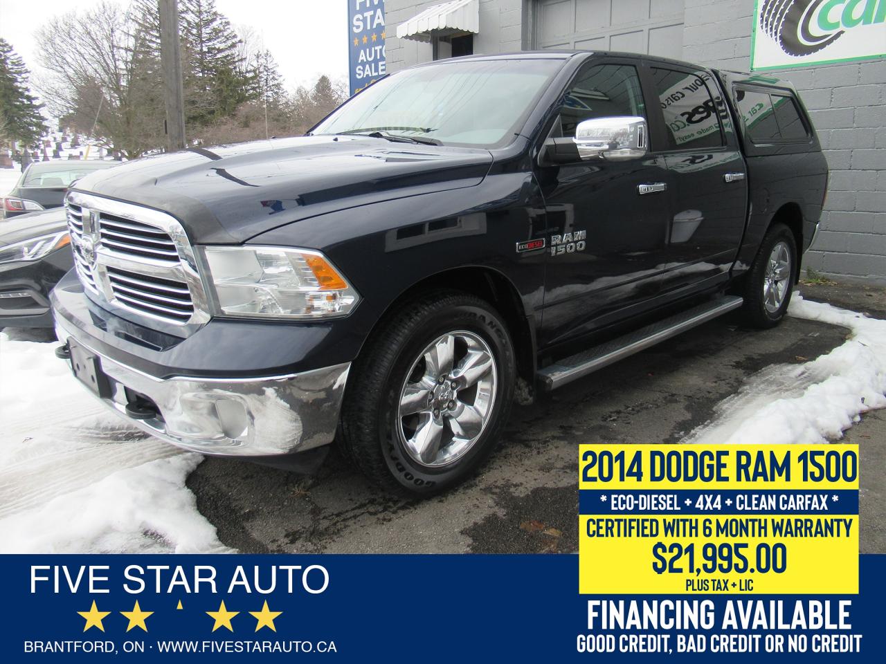 2014 RAM 1500 BIGHORN ECO-DIESEL 4X4 - Certified + Warranty