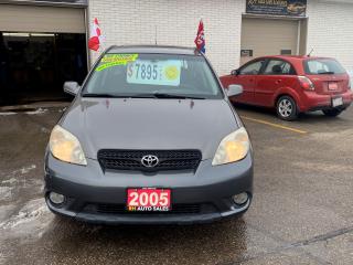 <p><span style=text-decoration: underline;><strong>LOW LOW LOW KM ONLY 124975</strong></span></p><p>2005 Toyota matrix XR 4-cylinder, automatic its reliable car, very good on gas, great condition with 124975 KM very clean in & out, drive smooth, no rust, oil spry yearly.</p><p>Key-less entry, Power windows, locks, mirrors, steering. Cruise control, tilt steering wheel, A/C, Cd player, alloy wheels, sunroof, and more.........</p><p>This car comes with safety, 3 Months warranty limited Superior protection cover up to $ 1000 per claim & Carfax....</p><p> </p><p>Selling for $ 5495 PLUS TAX & licence fee</p><p>Please call 226-444-4006 or text 519-731-3041</p><p>RH Auto Sales & Services 2067 Victoria ST, N, # 2, Breslau, ON. N0B 1M0</p>