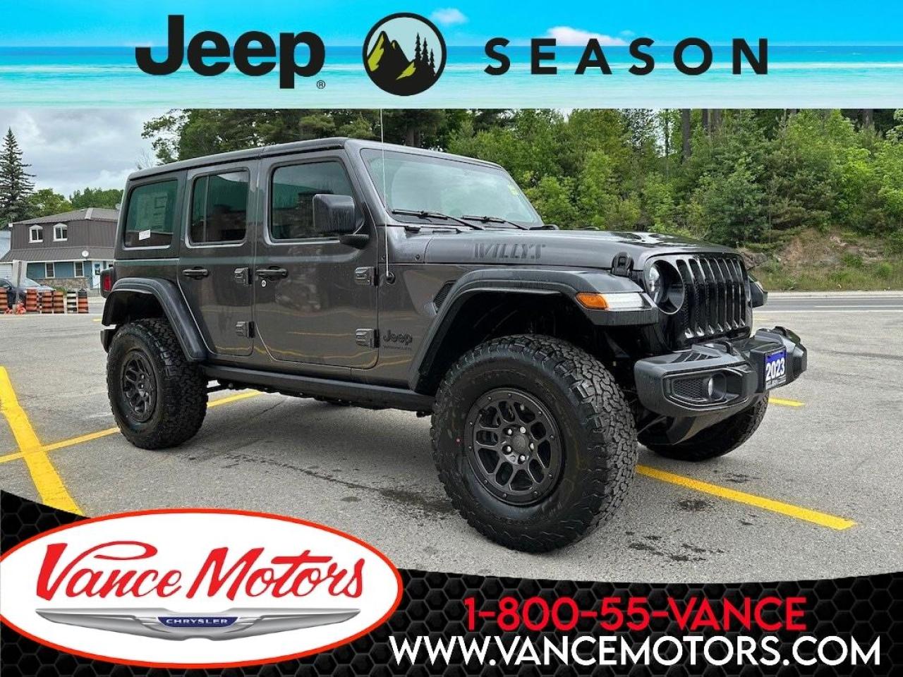 New 2023 Jeep Wrangler 4-Door Willys...RECON TIRE PACKAGE*HTD SEATS! for sale in Bancroft, ON