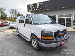 Backup cam, 6.0L, RWD, very reliable work van, Clean Carfax, ONLY 41,660kms! 

Check Out Our 2019 GMC Savana 2500 Work Van In Summit White For A Super Reliable Work Van!

This GMC Savana Is Ready To Take On Any Work Big Or Small!

This GMC Was A previous rental vehicle in the USA with a clean Carfax. So dont miss out on this opportunity to get your hands on a hard to find work van before its gone!!

Check Below For More Information On This 2019 Savana:

Features!

- RWD 6-Speed Automatic HD with Electronic Overdrive Vortec 6.0L V8
- 3.42 Rear Axle Ratio
- 4-Wheel Disc Brakes
- ABS brakes
- Air Conditioning
- AM/FM Stereo w/MP3 Player - 2 speakers
- Block heater
- Delay-off headlights
- Electronic Stability Control
- Emergency communication system
- Exterior Parking Camera Rear
- Front Reclining High-Back Bucket Seats
- Front wheel independent suspension
- Full-Length Black Rubberized-Vinyl Floor Covering
- Low tire pressure warning
- Seat-Mounted & Roof-Rail Side-Impact Airbags


Whether you are looking for a great place to buy your next used vehicle, find a qualified repair centre, or looking for parts for your vehicle, Lincoln Township Motors has the answer for you. We are committed to the needs of our customers and stay ahead of the competition. Theres no way to buy the wrong vehicle from Lincoln Township Motors!

 Book your test drive today! 

 WE BUY CARS! Any make, model or condition, No purchase necessary.

Come Visit us Today at 4735 King St. Beamsville or Call Us For All Your Automotive Needs!