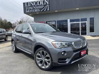 Heated Seats/Steering Wheel, AWD, Bluetooth, Backup Cam, Space Grey Colour, Only 76,245kms! 

Drive In Style With This Super Sleek 2017 BMW X3 xDrive28i With 3537 kilometers below market average! 

This BMW Will Be Hard To Find In The Market! This X3 Is AWD 8-Speed Automatic with Overdrive 2.0L I4 TwinPower Turbo with more features below! 

- 8-Speed Automatic with Overdrive,  
- Drive Away With 9 Speakers, 
- Radio: AM/FM Tuner w/In-Dash CD Player and Satellite Radio
- Emergency communication system: BMW Assist eCall
- Exterior Parking Camera Rear
- Front fog lights
- Heated Electric Front Bucket Seats w/Driver Memory, 
- Heated steering wheel
- High intensity discharge headlights: Bi-xenon, 
- Leather steering wheel, 
- Leatherette Upholstery, 
- Low tire pressure warning, 
- Panic alarm, 
- Power door mirrors/seats/windows & steering
- Rain sensing wipers, 
- Rear fog lights, 
- Rear window defroster/wiper
- Remote keyless entry, 
- Turn signal indicator mirrors, 
- USB Integration w/Bluetooth, 
- This BMW X3 Has All The Features You Are Looking For!

Whether you are looking for a great place to buy your next used vehicle, find a qualified repair centre, or looking for parts for your vehicle, Lincoln Township Motors has the answer for you. We are committed to the needs of our customers and stay ahead of the competition. Theres no way to buy the wrong vehicle from Lincoln Township Motors!

 Book your test drive today! 

 WE BUY CARS! Any make, model or condition, No purchase necessary.

Come Visit us Today!

4735 King St. Beamsville, L3J 1E9 

Call Us For All Your Automotive Needs! 

*All Lincoln Township Motor vehicles have a CarFax report. Please contact for more information*