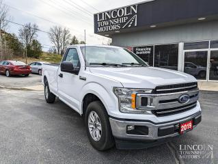 5 Litre, 8Cyl, RWD, Backup Cam, Oxford White finish, ONLY 50,028kms!

2019 Ford F-150 XL in a Oxford White finish. Perfect for everyday use or work truck!

RWD 10-Speed Automatic 5.0L V8

Features:
•	Exterior parking camera rear
•	Auto high-beam headlights
•	ABS Breaks
•	5 Litre, 8 Cyl, RWD
•	Trailer sway control
•	And much more!

Reviews:  * Many owners say the F-150s wide selection of handy and high-tech features plays a major role in its appeal, with the advanced parking and trailer maneuvering systems being common favourites. A commanding driving position, very spacious cabin, and relatively easy-to-use control layouts round out the package. Performance typically rates highly as well, especially from the EcoBoost engines. Source: autoTRADER.ca

Whether you are looking for a great place to buy your next used vehicle, find a qualified repair centre, or looking for parts for your vehicle, Lincoln Township Motors has the answer for you. We are committed to the needs of our customers and stay ahead of the competition. Theres no way to buy the wrong vehicle from Lincoln Township Motors!

 Book your test drive today! 

WE BUY CARS! Any make, model or condition, No purchase necessary.

Come Visit us Today! 
4735 King St. Beamsville, L3J 1E9
Call Us For All Your Automotive Needs!

*All Lincoln Township Motor vehicles have a CarFax report. Please contact for more information*
