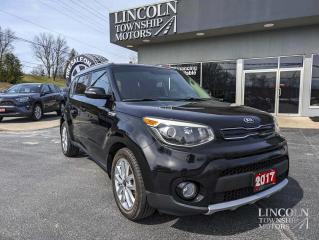 Keyless Entry, FWD, Heated Seats, Bluetooth, Shadow Black finish & ONLY 98,383kms!

2017 Kia Soul EX+ Shadow Black finish, EX+ FWD 6-Speed Automatic I4

Features!
- 17" Alloy Wheels, 
- 6 Speakers,
- ABS brakes, 
- AM/FM radio: SiriusXM, MP3
- Automatic temperature control
- Cloth Upholstery, 
- Exterior Parking Camera Rear, 
- Fully automatic headlights, 
- Heated front seats / door mirrors
- Illuminated entry, 
- Rear window defroster/wiper 
- Remote keyless entry, 
- Split folding rear seat
- Steering wheel mounted audio controls 

Reviews:* Soul owners commonly report solid overall value, a good level of feature content for their dollars, punchy performance from the Souls higher-output engines, and a very easy-to-drive character, backed by easy maneuverability, entry, and exit. Outward visibility and a commanding driving position are also appreciated, as is cargo space and flexibility.

Whether you are looking for a great place to buy your next used vehicle, find a qualified repair centre, or looking for parts for your vehicle, Lincoln Township Motors has the answer for you. We are committed to the needs of our customers and stay ahead of the competition. Theres no way to buy the wrong vehicle from Lincoln Township Motors!

Book your test drive today! 

WE BUY CARS! Any make, model or condition, No purchase necessary.
Come Visit us Today!
4735 King St. Beamsville, L3J 1E9 
Call Us For All Your Automotive Needs!
*All Lincoln Township Motor vehicles have a CarFax report. Please contact for more information*