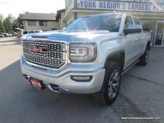 Used 2018 GMC Sierra 1500 LOADED DENALI-MODEL 5 PASSENGER 6.2L - V8.. 4X4.. CREW-CAB.. SHORTY.. NAVIGATION.. LEATHER.. HEATED/AC SEATS.. BACK-UP CAMERA.. POWER PEDALS.. for sale in Bradford, ON