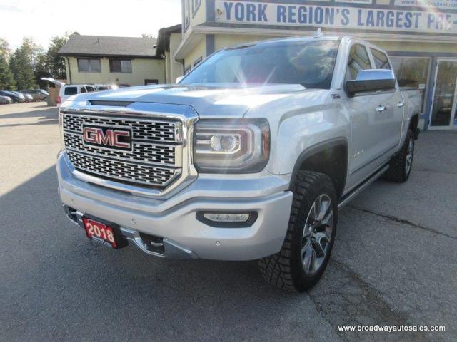 2018 GMC Sierra 1500 LOADED DENALI-MODEL 5 PASSENGER 6.2L - V8.. 4X4.. CREW-CAB.. SHORTY.. NAVIGATION.. LEATHER.. HEATED/AC SEATS.. BACK-UP CAMERA.. POWER PEDALS..