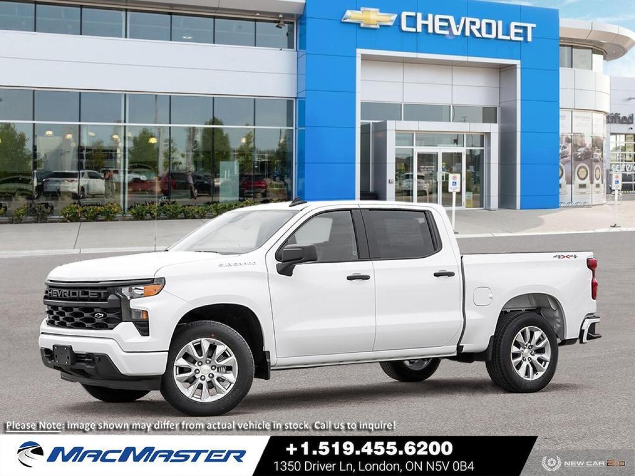 New 2023 Chevrolet Silverado 1500 Custom TURBO | 4X4 | REMOTE START | SPRAY ON BEDLINER | WIFI HOTSPOT | ONSTAR for sale in London, ON