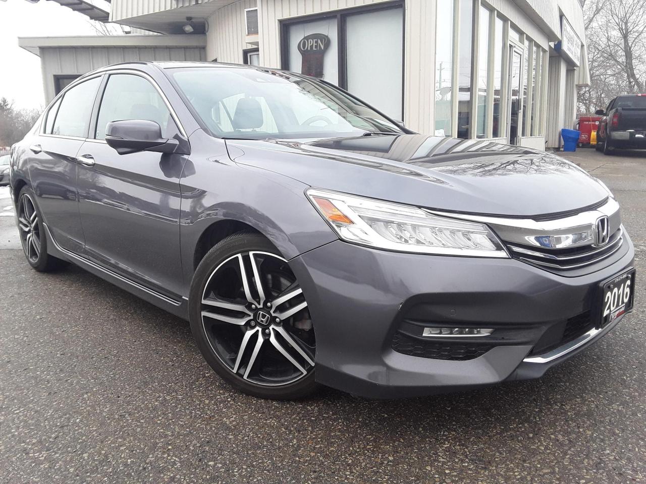 Used 2016 Honda Accord Touring V6 Sedan - LEATHER! NAV! BACK-UP/BLIND-SPOT CAM! for sale in Kitchener, ON