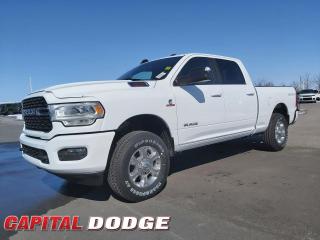 This Ram 3500 boasts a Intercooled Turbo Diesel I-6 6.7 L engine powering this Automatic transmission. WHEELS: 18 X 8 POLISHED ALUMINUM, TRANSMISSION: 6-SPEED AUTOMATIC -inc: Bright Accent Shift Knob, TIRES: LT275/70R18E OWL ON/OFF-ROAD.*This Ram 3500 Comes Equipped with These Options *SPORT APPEARANCE PACKAGE -inc: Body-Colour Grille Surround, Black Interior Accents, Sport Decal, Body-Colour Door Handles, Body-Colour Front Bumper, Painted Rear Bumper, QUICK ORDER PACKAGE 2HZ BIG HORN -inc: Engine: 6.7L Cummins I-6 Turbo Diesel, Transmission: 6-Speed Automatic , SECURITY ALARM, REMOTE START SYSTEM, REAR WINDOW DEFROSTER, REAR AUTO-LEVELLING AIR SUSPENSION -inc: Air Suspension Decal, PROTECTION GROUP -inc: Transfer Case Skid Plate Shield, PREMIUM LIGHTING GROUP -inc: LED Fog Lamps, LED Reflector Headlamps, PARKSENSE FRONT & REAR PARK ASSIST, MOPAR FRONT & REAR ALL-WEATHER FLOOR MATS.* Why Buy From Us? *Thank you for choosing Capital Dodge as your preferred dealership. We have been helping customers and families here in Ottawa for over 60 years. From our old location on Carling Avenue to our Brand New Dealership here in Kanata, at the Palladium AutoPark. If youre looking for the best price, best selection and best service, please come on in to Capital Dodge and our Friendly Staff will be happy to help you with all of your Driving Needs. You Always Save More at Ottawas Favourite Chrysler Store* Stop By Today *Test drive this must-see, must-drive, must-own beauty today at Capital Dodge Chrysler Jeep, 2500 Palladium Dr Unit 1200, Kanata, ON K2V 1E2.