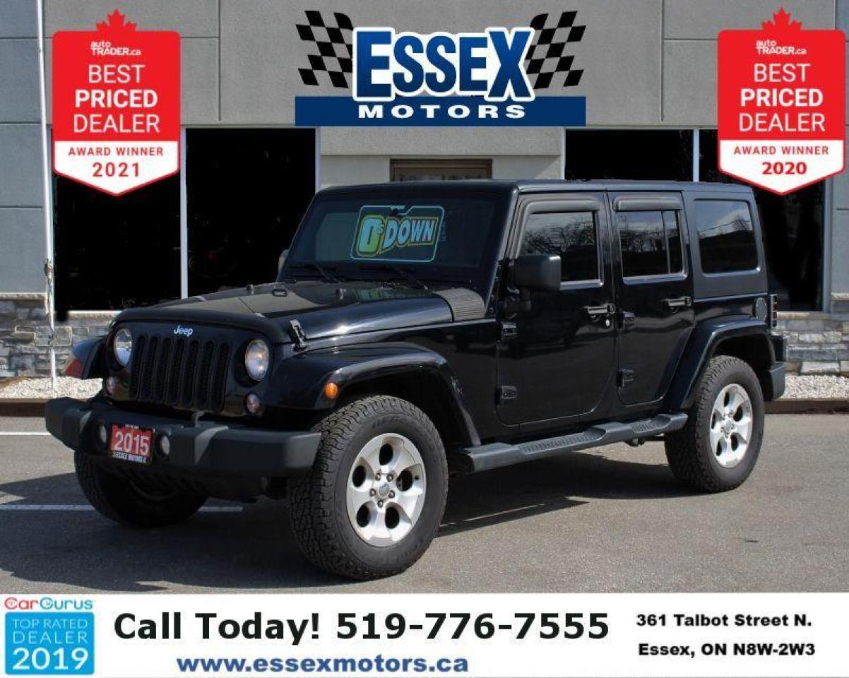 Used 2015 Jeep Wrangler 4X4 Sahara*Heated Leather*Bluetooth*Kenwood Stereo for sale in Essex, ON
