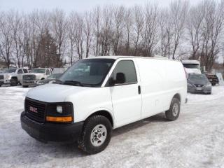 <p>Just in 2015 GMC Savanna 2500 Cargo Van 4.8 l v8 air cond, pl pw , rear divider , good clean van only 169,000 km We offer leasing and warranties $25900 plus taxes Conquest Truck & Auto Sales 149 Oak Point hwy Winnipeg 204 633-1135 or online at www.conquesttruck.ca Dp0789</p>