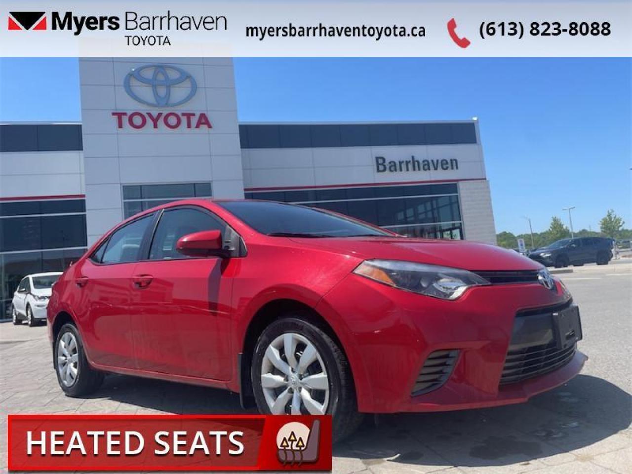 Used 2016 Toyota Corolla LE  -  Heated Seats -  Bluetooth - $162 B/W for sale in Ottawa, ON