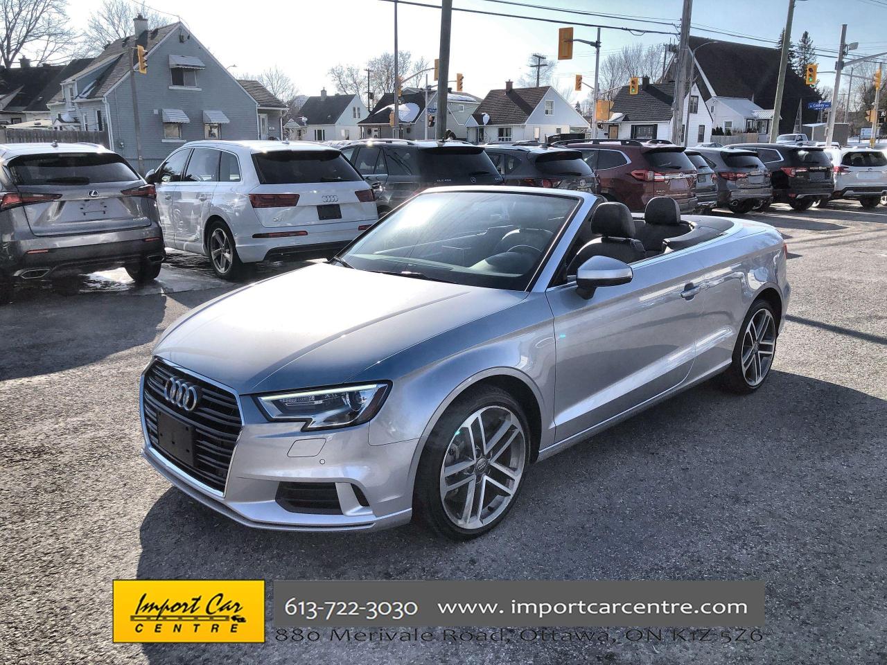 Used 2019 Audi A3 45 Progressiv CONVERTIBLE  18 ALLOYS  LEATHER  NAV for sale in Ottawa, ON