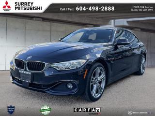 Dealer # 40045<div autocomment=true>Step into the 2015 BMW 428i xDrive! <br /><br /> It just arrived on our lot this past week! This 4 door, 5 passenger coupe still has less than 120,000 kilometers! BMW prioritized practicality, efficiency, and style by including: high intensity discharge headlights, power door mirrors and heated door mirrors, and leather upholstery. BMW made sure to keep road-handling and sportiness at the top of its priority list. It features an automatic transmission, all-wheel drive, and a 2 liter 4 cylinder engine. <br /><br /> Our aim is to provide our customers with the best prices and service at all times. Please dont hesitate to give us a call. <br /><br /></div>At Surrey Mitsubishi all vehicles are inspected by factory trained technicians, professionally detailed, and come with Carfax report and lien report.Shop with confidence at Surrey Mitsubishi and see why we are greater Vancouvers number one car superstore! We take all trades and offer financing for everyone!  All prices are plus $695 prep fee, $159 wheel lock fee, $395 doc fee, $1495 finance fee or $695 Cash Admin Fee . All credit is cod. See Dealer for details.