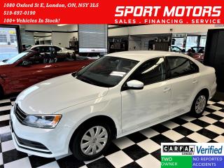Used 2016 Volkswagen Jetta Trendline+Camera+A/C+Heated Seats+Clean Carfax for sale in London, ON