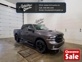 <b>Heavy Duty Suspension,  Tow Package,  Power Mirrors,  Rear Camera!</b><br> <br> <br> <br>  Reliable, dependable, and innovative, this Ram 1500 Classic proves that it has what it takes to get the job done right. <br> <br>The reasons why this Ram 1500 Classic stands above its well-respected competition are evident: uncompromising capability, proven commitment to safety and security, and state-of-the-art technology. From its muscular exterior to the well-trimmed interior, this 2023 Ram 1500 Classic is more than just a workhorse. Get the job done in comfort and style while getting a great value with this amazing full-size truck. <br> <br> This dark grey Crew Cab 4X4 pickup   has a 8 speed automatic transmission and is powered by a  395HP 5.7L 8 Cylinder Engine.<br> <br> Our 1500 Classics trim level is Tradesman. This Ram 1500 Tradesman is ready for whatever you throw at it, with a great selection of standard features such as class II towing equipment including a hitch, wiring harness and trailer sway control, heavy-duty suspension, cargo box lighting, and a locking tailgate. Additional features include heated and power adjustable side mirrors, UCconnect 3, cruise control, air conditioning, vinyl floor lining, and a rearview camera. This vehicle has been upgraded with the following features: Heavy Duty Suspension,  Tow Package,  Power Mirrors,  Rear Camera. <br><br> View the original window sticker for this vehicle with this url <b><a href=http://www.chrysler.com/hostd/windowsticker/getWindowStickerPdf.do?vin=3C6RR7KT0PG605548 target=_blank>http://www.chrysler.com/hostd/windowsticker/getWindowStickerPdf.do?vin=3C6RR7KT0PG605548</a></b>.<br> <br>To apply right now for financing use this link : <a href=https://www.indianheadchrysler.com/finance/ target=_blank>https://www.indianheadchrysler.com/finance/</a><br><br> <br/> Weve discounted this vehicle $17014. See dealer for details. <br> <br>At Indian Head Chrysler Dodge Jeep Ram Ltd., we treat our customers like family. That is why we have some of the highest reviews in Saskatchewan for a car dealership!  Every used vehicle we sell comes with a limited lifetime warranty on covered components, as long as you keep up to date on all of your recommended maintenance. We even offer exclusive financing rates right at our dealership so you dont have to deal with the banks.
You can find us at 501 Johnston Ave in Indian Head, Saskatchewan-- visible from the TransCanada Highway and only 35 minutes east of Regina. Distance doesnt have to be an issue, ask us about our delivery options!

Call: 306.695.2254<br> Come by and check out our fleet of 30+ used cars and trucks and 80+ new cars and trucks for sale in Indian Head.  o~o