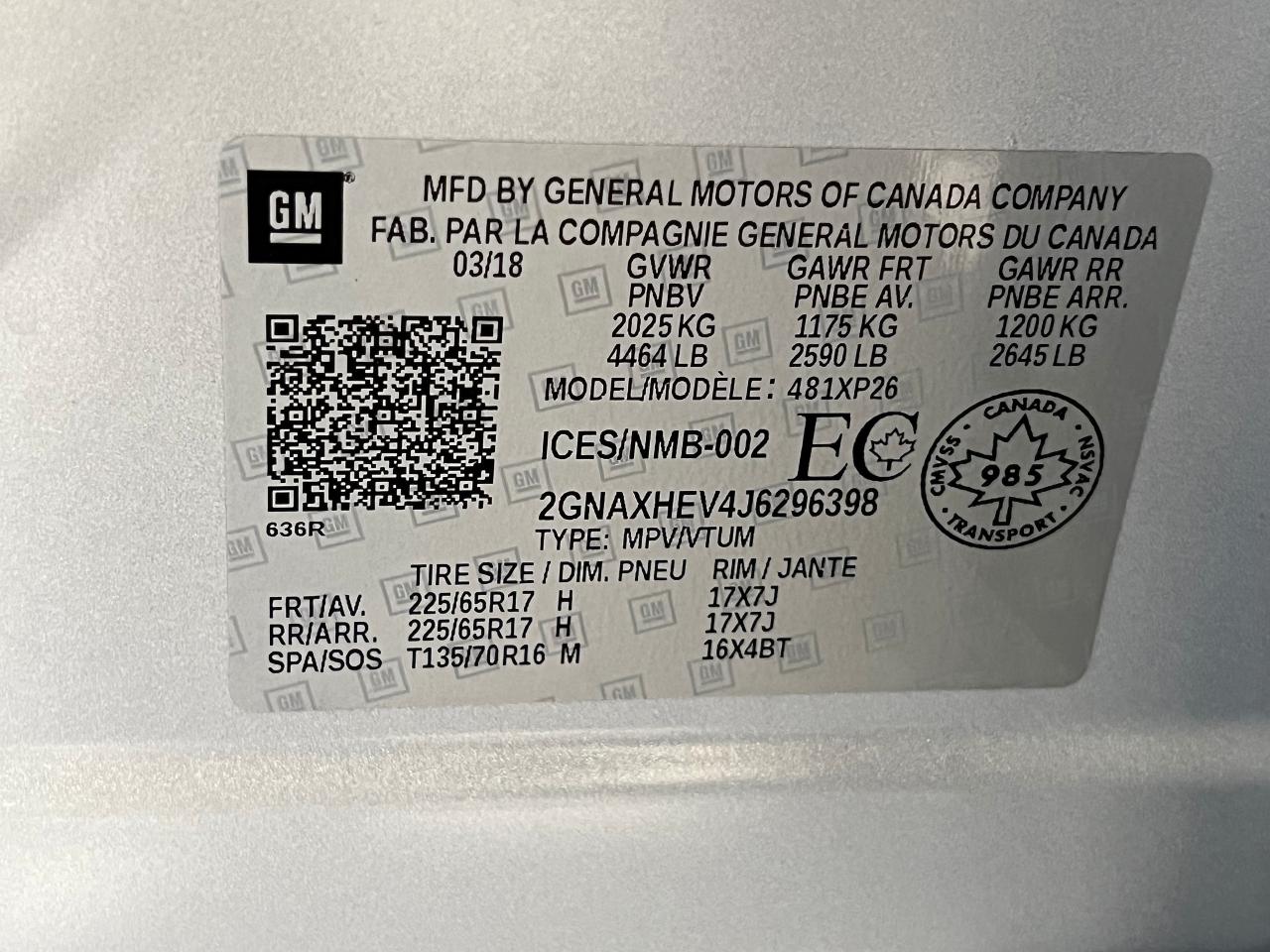 2018 Chevrolet Equinox LS+Camera+Remote Start+ApplePlay+CLEAN CARFAX Photo97