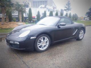 2006 Porsche Boxster Convertible, 2 door, automatic, cruise control, air conditioning, AM/FM radio, CD player, DVD player, power door locks, power windows, power mirrors, black exterior, black interior, leather. $22,800.00 plus $375 processing fee, $23,175.00 total payment obligation before taxes.  Listing report, warranty, contract commitment cancellation fee, financing available on approved credit (some limitations and exceptions may apply). All above specifications and information is considered to be accurate but is not guaranteed and no opinion or advice is given as to whether this item should be purchased. We do not allow test drives due to theft, fraud and acts of vandalism. Instead we provide the following benefits: Complimentary Warranty (with options to extend), Limited Money Back Satisfaction Guarantee on Fully Completed Contracts, Contract Commitment Cancellation, and an Open-Ended Sell-Back Option. Ask seller for details or call 604-522-REPO(7376) to confirm listing availability.
