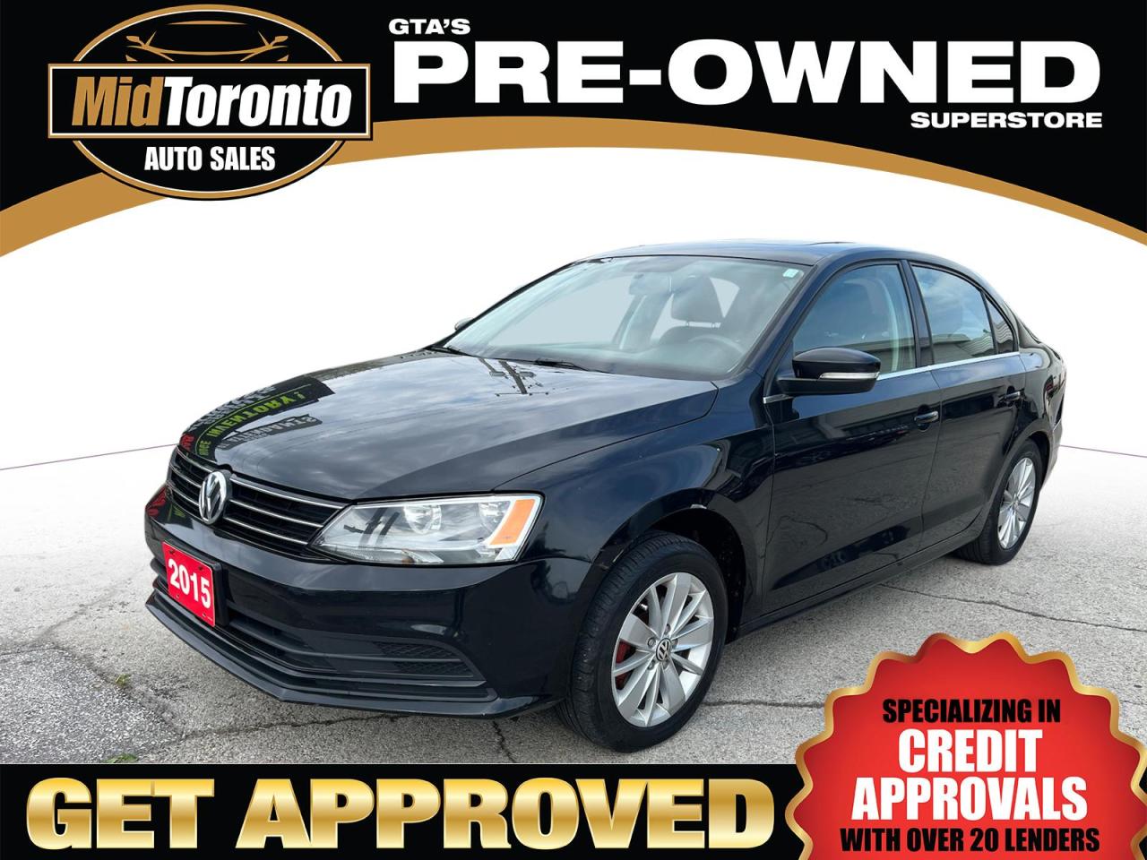 Used 2015 Volkswagen Jetta TRENDLINE - PLUS - 2.0L - Power Sun Roof - Alloy Wheels - Backup Camera - Certified - Drives Great - No Accidents on Carfax for sale in North York, ON