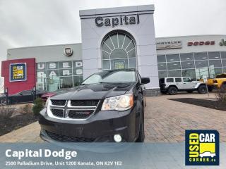 This Dodge Grand Caravan boasts a Regular Unleaded V-6 3.6 L engine powering this Automatic transmission. TRANSMISSION: 6-SPEED AUTOMATIC (STD), TRAILER TOW GROUP - 3,600 LB RATING -inc: Hitch w/2 Receiver, Load-Leveling & Height Control, Trailer Tow Wiring Harness, SINGLE DVD ENTERTAINMENT GROUP -inc: HDMI Input Jack, Video Remote Control, Wireless Headphones, 2nd Row Overhead DVD Console, Remote USB Port - Charge Only, 2nd-Row Overhead 9 VGA Video Screen.* This Dodge Grand Caravan Features the Following Options *RADIO: 430 NAV -inc: Garmin Navigation System, ENGINE: 3.6L PENTASTAR VVT V6 (STD), DRIVER CONVENIENCE GROUP -inc: Heated Steering Wheel, Bluetooth Streaming Audio, Remote USB Port, Hands-Free Comm w/Bluetooth,, BRILLIANT BLACK CRYSTAL PEARL, BLACK/LIGHT GREYSTONE, LEATHER-FACED SEATS W/PERFORATION, Wheels: 17 x 6.5 Painted Aluminum, Vinyl Door Trim Insert, Variable Intermittent Wipers, Valet Function, Trip Computer.* Why Buy Capital Pre-Owned *All of our pre-owned vehicles come with the balance of the factory warranty, fully detailed and the safety is completed by one of our mechanics who has been servicing vehicles with Capital Dodge for over 35 years.* Stop By Today *Stop by Capital Dodge Chrysler Jeep located at 2500 Palladium Dr Unit 1200, Kanata, ON K2V 1E2 for a quick visit and a great vehicle!*Call Capital Dodge Today!*Looking to schedule a test drive? Need more info? No problem - call Capital Dodge TODAY at (613) 271-7114. Capital Dodge is YOUR best choice for a variety of quality used Cars, Trucks, Vans, and SUVs in Ottawa, ON! Dont wait  Call Capital Dodge, TODAY!