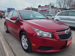 Used 2014 Chevrolet Cruze Comes with Cruise control,Bluetooth,Leather seats ,Backup camera,Alloy wheels and much more. for sale in Scarborough, ON