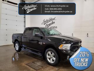 <b>Heavy Duty Suspension,  Tow Package,  Power Mirrors,  Rear Camera!</b><br> <br> <br> <br>  This Ram 1500 Classic is a top contender in the full-size pickup segment thanks to a winning combination of a strong powertrain, a smooth ride and a well-trimmed cabin. <br> <br>The reasons why this Ram 1500 Classic stands above its well-respected competition are evident: uncompromising capability, proven commitment to safety and security, and state-of-the-art technology. From its muscular exterior to the well-trimmed interior, this 2023 Ram 1500 Classic is more than just a workhorse. Get the job done in comfort and style while getting a great value with this amazing full-size truck. <br> <br> This black Crew Cab 4X4 pickup   has a 8 speed automatic transmission and is powered by a  395HP 5.7L 8 Cylinder Engine.<br> <br> Our 1500 Classics trim level is Tradesman. This Ram 1500 Tradesman is ready for whatever you throw at it, with a great selection of standard features such as class II towing equipment including a hitch, wiring harness and trailer sway control, heavy-duty suspension, cargo box lighting, and a locking tailgate. Additional features include heated and power adjustable side mirrors, UCconnect 3, cruise control, air conditioning, vinyl floor lining, and a rearview camera. This vehicle has been upgraded with the following features: Heavy Duty Suspension,  Tow Package,  Power Mirrors,  Rear Camera. <br><br> View the original window sticker for this vehicle with this url <b><a href=http://www.chrysler.com/hostd/windowsticker/getWindowStickerPdf.do?vin=3C6RR7KT3PG605544 target=_blank>http://www.chrysler.com/hostd/windowsticker/getWindowStickerPdf.do?vin=3C6RR7KT3PG605544</a></b>.<br> <br>To apply right now for financing use this link : <a href=https://www.indianheadchrysler.com/finance/ target=_blank>https://www.indianheadchrysler.com/finance/</a><br><br> <br/> Weve discounted this vehicle $17414. See dealer for details. <br> <br>At Indian Head Chrysler Dodge Jeep Ram Ltd., we treat our customers like family. That is why we have some of the highest reviews in Saskatchewan for a car dealership!  Every used vehicle we sell comes with a limited lifetime warranty on covered components, as long as you keep up to date on all of your recommended maintenance. We even offer exclusive financing rates right at our dealership so you dont have to deal with the banks.
You can find us at 501 Johnston Ave in Indian Head, Saskatchewan-- visible from the TransCanada Highway and only 35 minutes east of Regina. Distance doesnt have to be an issue, ask us about our delivery options!

Call: 306.695.2254<br> Come by and check out our fleet of 30+ used cars and trucks and 80+ new cars and trucks for sale in Indian Head.  o~o