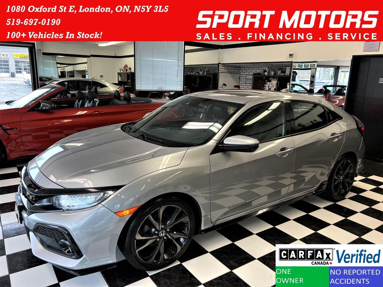 2017 Honda Civic Sport Touring TURBO+GPS+Roof+Leather+CLEAN CARFAX Photo66
