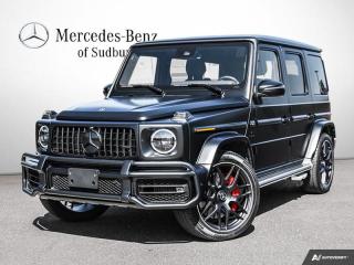 <b>Leather Seats, 22 inch Aluminum Wheels, Metal Weave Trim!</b><br> <br> Check out our wide selection of <b>NEW</b> and <b>PRE-OWNED</b> vehicles today!<br> <br>   Exquisitely crafted, almost entirely by hand, this G-Class advances without abandoning its principles. Modern tech features paired with bulletproof reliability and ruggedness ensure that this rolling bank vault is ready for any terrain and road conditions. The cabin also offers generous space for you and yours, and insulates you in luxury and refinement as you take on the great outdoors. This  2023 Mercedes-Benz G-Class is for sale today in Sudbury. <br> <br>Exquisitely crafted, almost entirely by hand, this G-Class advances without abandoning its principles. Modern tech features paired with bulletproof reliability and ruggedness ensure that this rolling bank vault is ready for any terrain and road conditions. The cabin also offers generous space for you and yours, and insulates you in luxury and refinement as you take on the great outdoors.This  SUV has 7,100 kms. Its  g manufaktur night black magno in colour  . It has a manual transmission and is powered by a  4.0L V8 32V GDI DOHC Twin Turbo engine. <br> <br> Our G-Classs trim level is AMG G 63 4MATIC SUV. This G63 AMG steps thing up with even more performance, AMG specific wheels and sport-tuned adaptive suspension, along with front and rear locking differentials, class IV towing equipment including a hitch and trailer sway control, undercarriage skid plates, and running boards. The great standard features continue with a glass sunroof, running boards, front and rear tow hooks, front and rear LED lights with fog lights, and automatic high beams. Occupants are treated to heated seats with power adjustment and lumbar support, Nappa leather upholstery, a heated Nappa leather steering wheel, remote engine start, adaptive cruise control, dual-zone climate control, a 15-speaker Burmester audio setup, and an immersive infotainment system with Apple CarPlay, Android Auto, MB Navigation, mobile internet hotspot access, and SiriusXM streaming radio. Safety features include blind spot assist, PARKTRONIC front and rear parking sensors, lane keeping assist with lane departure warning, an aerial view camera system, front collision mitigation, and driver monitoring alert. This vehicle has been upgraded with the following features: Leather Seats, 22 Inch Aluminum Wheels, Metal Weave Trim. <br> <br>To apply right now for financing use this link : <a href=https://www.mercedes-benz-sudbury.ca/finance/apply-for-financing/ target=_blank>https://www.mercedes-benz-sudbury.ca/finance/apply-for-financing/</a><br><br> <br/><br>LocationMercedes-Benz of Sudbury is conveniently located at 2091 Long Lake Road in Sudbury, Ontario. If you cant make it to us, we can accommodate you! Call us today to come in and see this vehicle!<br> Come by and check out our fleet of 30+ used cars and trucks and 20+ new cars and trucks for sale in Sudbury.  o~o