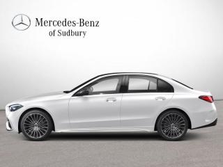 <b>Intelligent Drive Package, Premium Plus Package, Night Package, Leather Seats, Premium Package!</b><br> <br> Check out our wide selection of <b>NEW</b> and <b>PRE-OWNED</b> vehicles today!<br> <br>   This Mercedes C-Class offers a sensuous cabin with functional and user-friendly features. This  2023 Mercedes-Benz C-Class is for sale today in Sudbury. <br> <br>This 2023 Mercedes-Benz C-Class remains exceptional in every sense of the word. It has beautiful and bold exterior lines, with a luxurious yet simplistic interior that offers nothing but the best of materials. When you immerse yourself behind the wheel of this gorgeous automobile, youll find an abundance of standard luxuries that highlight its athletically elegant body and refined interior. This  sedan has 3,415 kms. Its  polar white in colour  . It has an automatic transmission and is powered by a  2.0L I4 16V GDI DOHC Turbo engine. <br> <br> Our C-Classs trim level is C 300 4MATIC Sedan. This sleek C300 sedan rewards you with amazing standard features such as an express open/close dual panel sunroof, LED headlights, automatic ride control suspension, heated front seats with power adjustment, a Nappa leather-wrapped heated steering wheel, ARTICO synthetic leather upholstery, and voice-activated dual-zone climate control. Stay connected while on the road via an 11.9-inch infotainment screen powered by MBUX with Apple CarPlay, Android Auto, Mercedes Me Connect tracking, and mobile hotspot internet access. Safety features include active park assist with automated parking sensors, blind spot detection, active brake assist with autonomous emergency braking, forward collision mitigation, and driver monitoring alert. This vehicle has been upgraded with the following features: Intelligent Drive Package, Premium Plus Package, Night Package, Leather Seats, Premium Package. <br> <br>To apply right now for financing use this link : <a href=https://www.mercedes-benz-sudbury.ca/finance/apply-for-financing/ target=_blank>https://www.mercedes-benz-sudbury.ca/finance/apply-for-financing/</a><br><br> <br/><br>LocationMercedes-Benz of Sudbury is conveniently located at 2091 Long Lake Road in Sudbury, Ontario. If you cant make it to us, we can accommodate you! Call us today to come in and see this vehicle!<br> Come by and check out our fleet of 30+ used cars and trucks and 20+ new cars and trucks for sale in Sudbury.  o~o