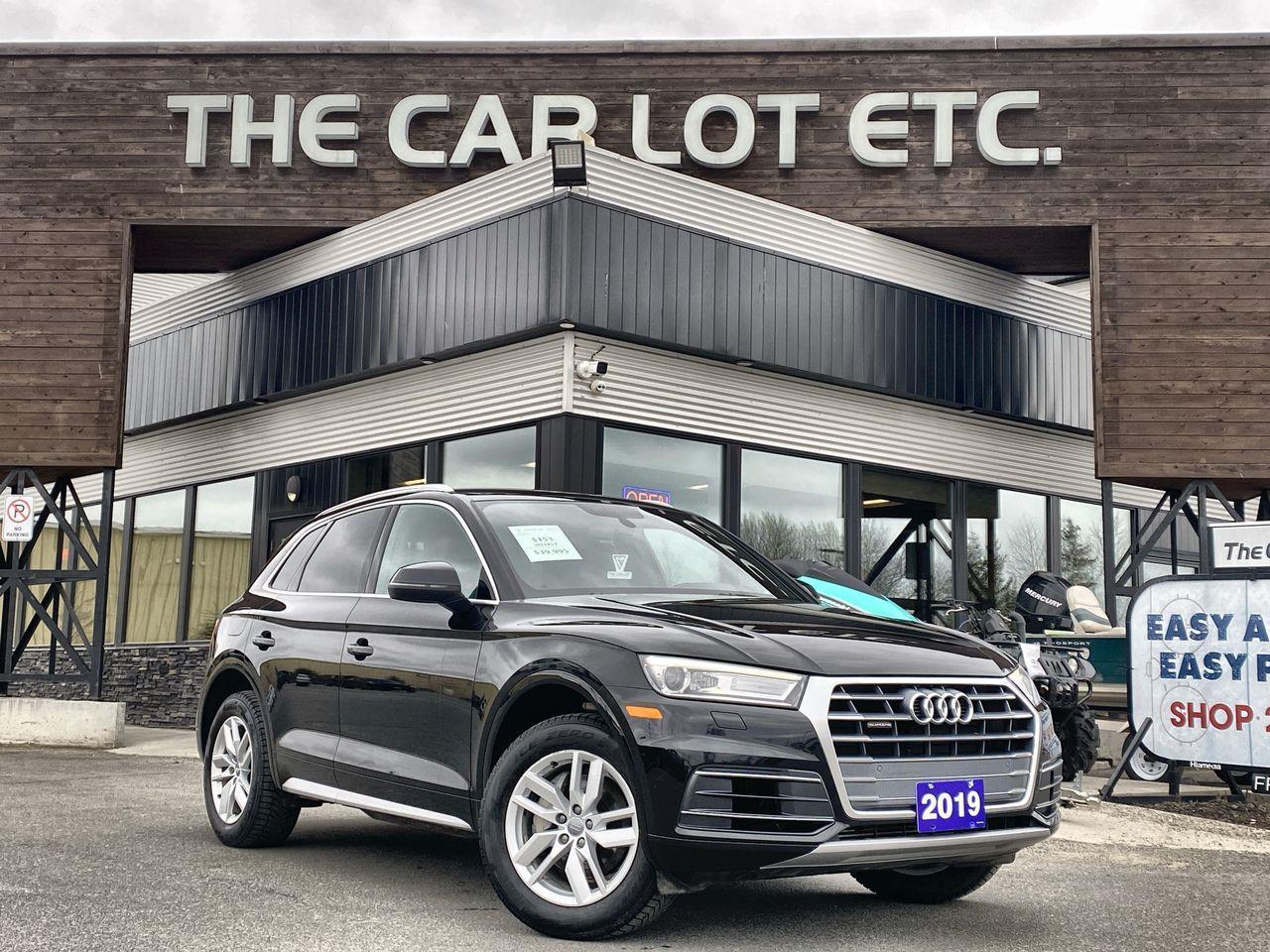 Used 2019 Audi Q5 45 Komfort AWD, APPLE CARPLAY/ANDROID AUTO, SIRIUS XM, HEATED LEATHER SEATS/STEERING WHEEL, BACK UP CAM, NAV!! for sale in Sudbury, ON