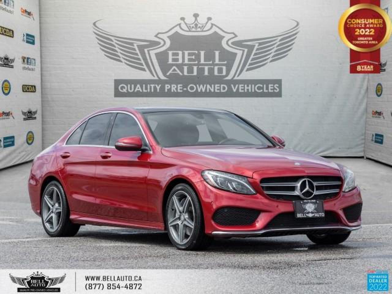 Used 2016 Mercedes-Benz C-Class C300, AMGPkg, Navi, Pano, B-spot, WoodTrim, NoAccident for sale in Toronto, ON