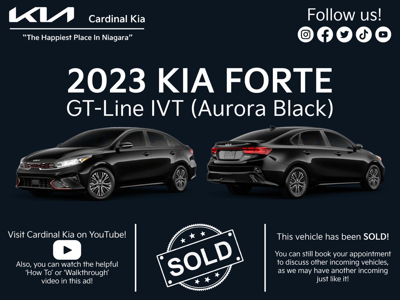 New 2023 Kia Forte GT-Line IVT for sale in Niagara Falls, ON