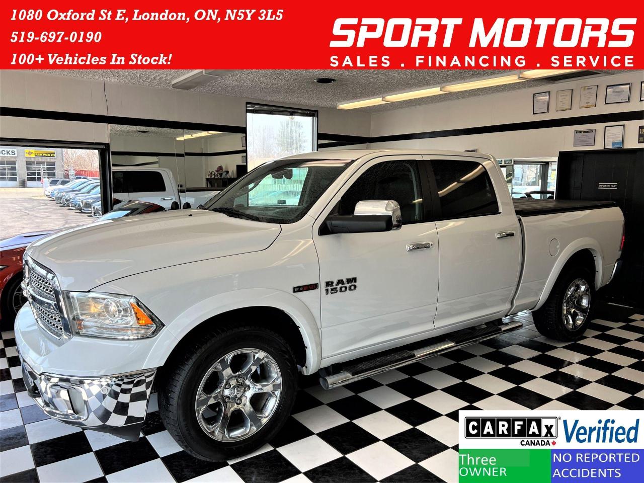 2017 RAM 1500 Laramie 3L V6 Diesel+Cooled Leather+CLEAN CARFAX Photo77