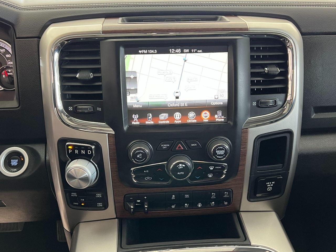 2017 RAM 1500 Laramie 3L V6 Diesel+Cooled Leather+CLEAN CARFAX Photo85