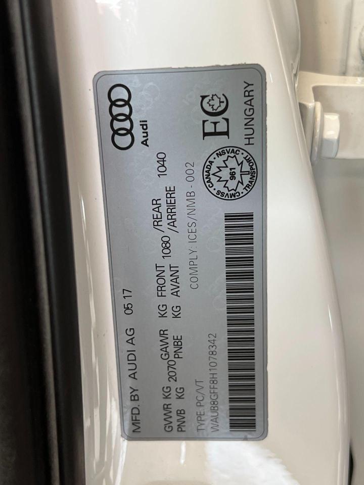 2017 Audi A3 Komfort 2L Quattro+Pano Roof+Xenons+CLEAN CARFAX Photo111