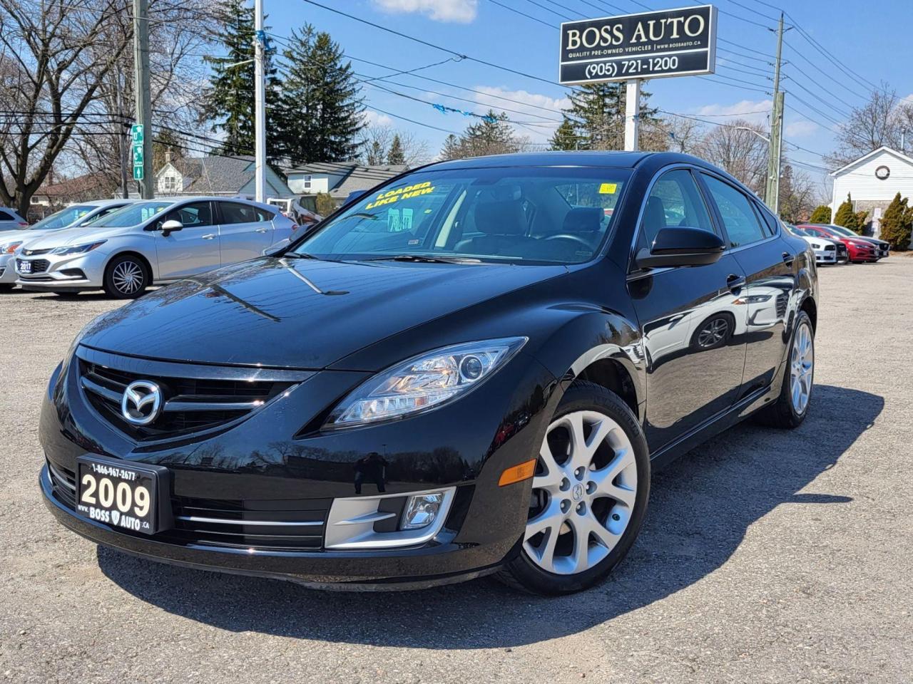 <p><span style=font-family: Segoe UI, sans-serif; font-size: 18px;>***EXTREMELY LOW MILEAGE***ONE OWNER***BEAUTIFULLY BUILT EXCELLENT CONDITION  BLACK ON BLACK MAZDA FULL SIZE SEDAN W/ VERY LOW MILEAGE, EQUIPPED W/ THE EVER RELIABLE 6 CYLINDER 3.7L DOHC ENGINE, LOADED W/ ALLOY RIMS, POWER MOONOOF, PUSH BUTTON START, FOG LIGHTS, BLIND SPOT MONITORING SYSTEM, UPGRADED BOSE SPEAKER SYSTEM, HEATED/MEMORY/POWER SEATS, LEATHER SEATS, BLUETOOTH CONNECTION, MULTI-ZONE CLIMATE CONTROL, AUTOMATIC HEADLIGHTS, POWER LOCKS/WINDOWS AND HEATED/POWER SIDE VIEW MIRRORS, AM/FM/XM/CD RADIO, KEYLESS ENTRY, SAFETY, WARRANTY AND MORE!*** FREE RUST-PROOF PACKAGE FOR A LIMITED TIME ONLY *** This vehicle comes certified with all-in pricing excluding HST tax and licensing. Also included is a complimentary 36 days complete coverage safety and powertrain warranty, and one year limited powertrain warranty. Please visit our website at www.bossauto.ca today!</span></p>